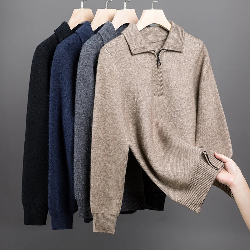 Charlie - cashmere sweater with zipper closure