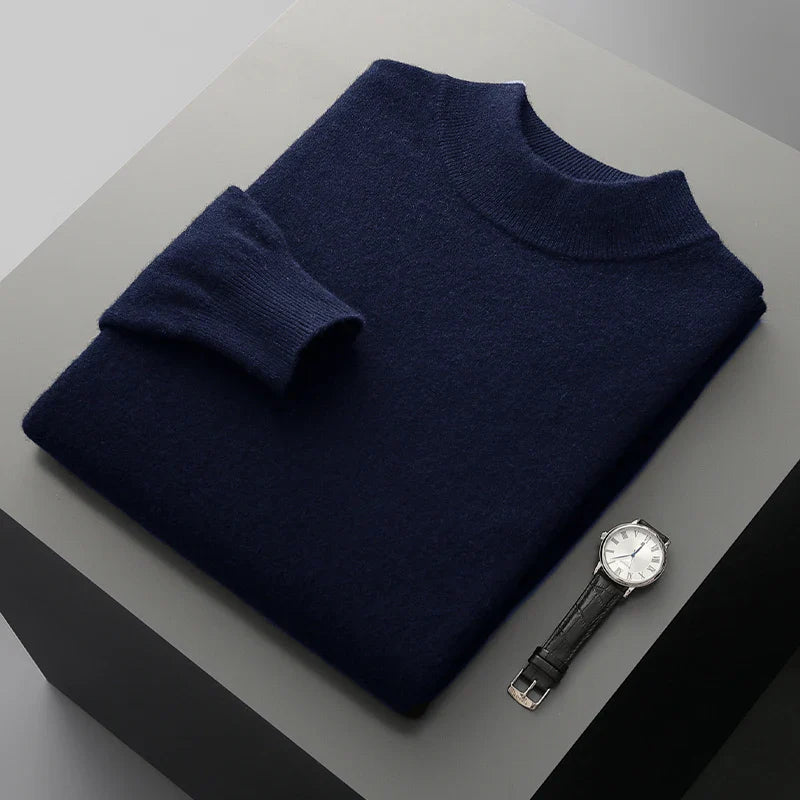 Kirk - Cashmere sweater with stand-up collar