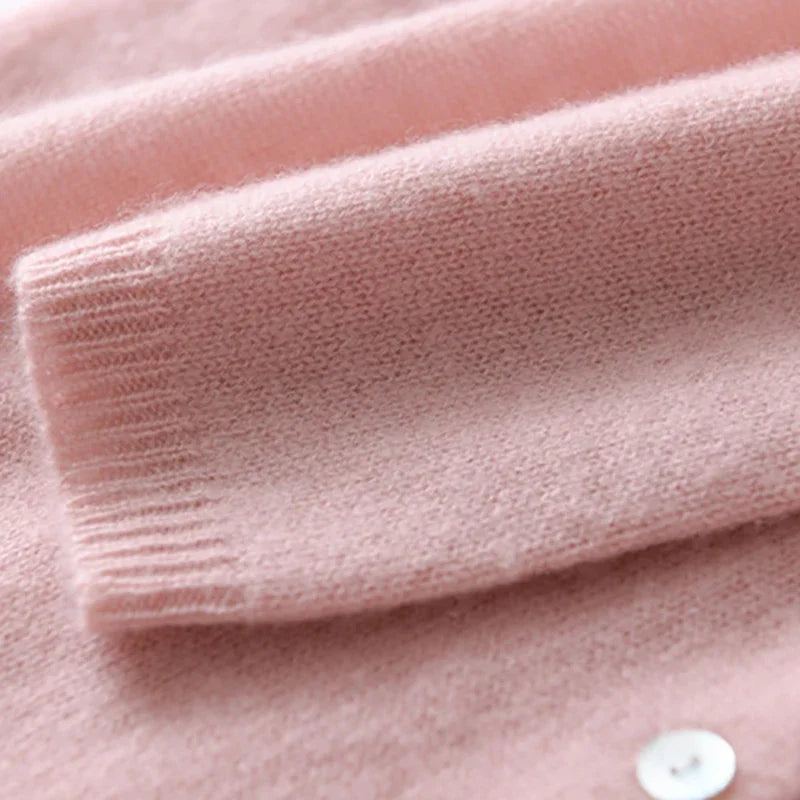 Amélise Womens Asymmetric Button Cashmere Blend Sweater