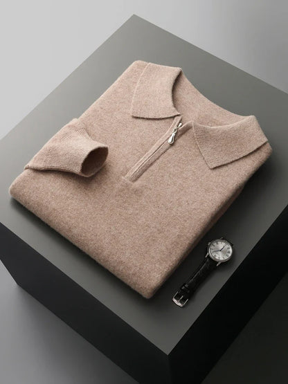 Larry - Elegant cashmere polo sweater