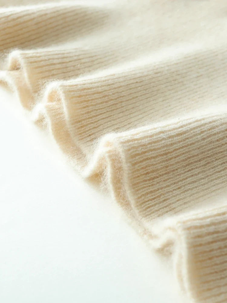 Teresa Womens Cashmere Sweater with Crossover Collar