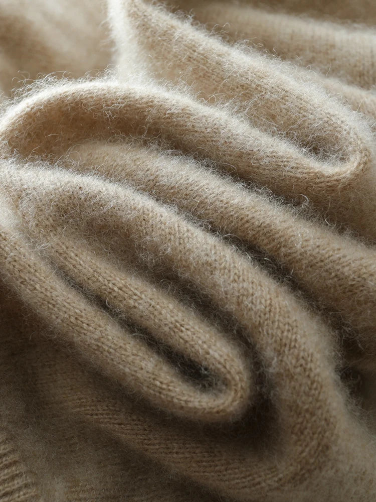 Teresa Womens Cashmere Sweater with Crossover Collar