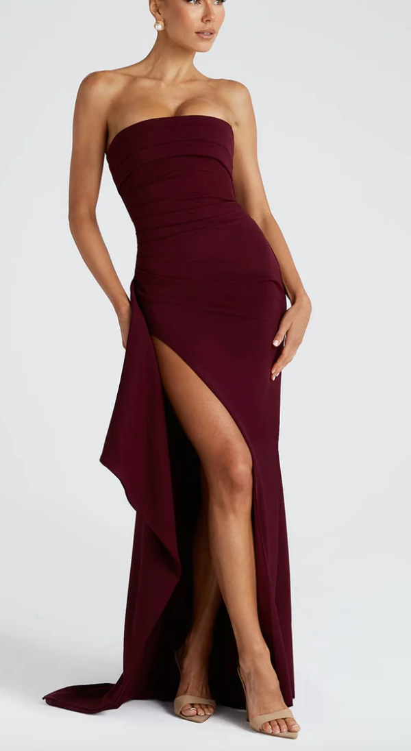 Omina™ | Luxe Strapless Maxi Dress