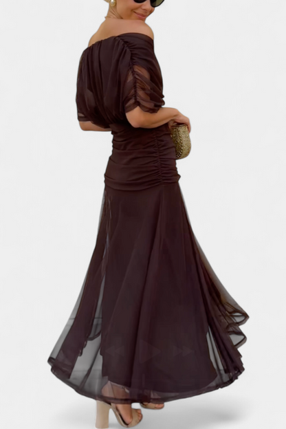 Florendra™ | Long Floral Dress V-Neck