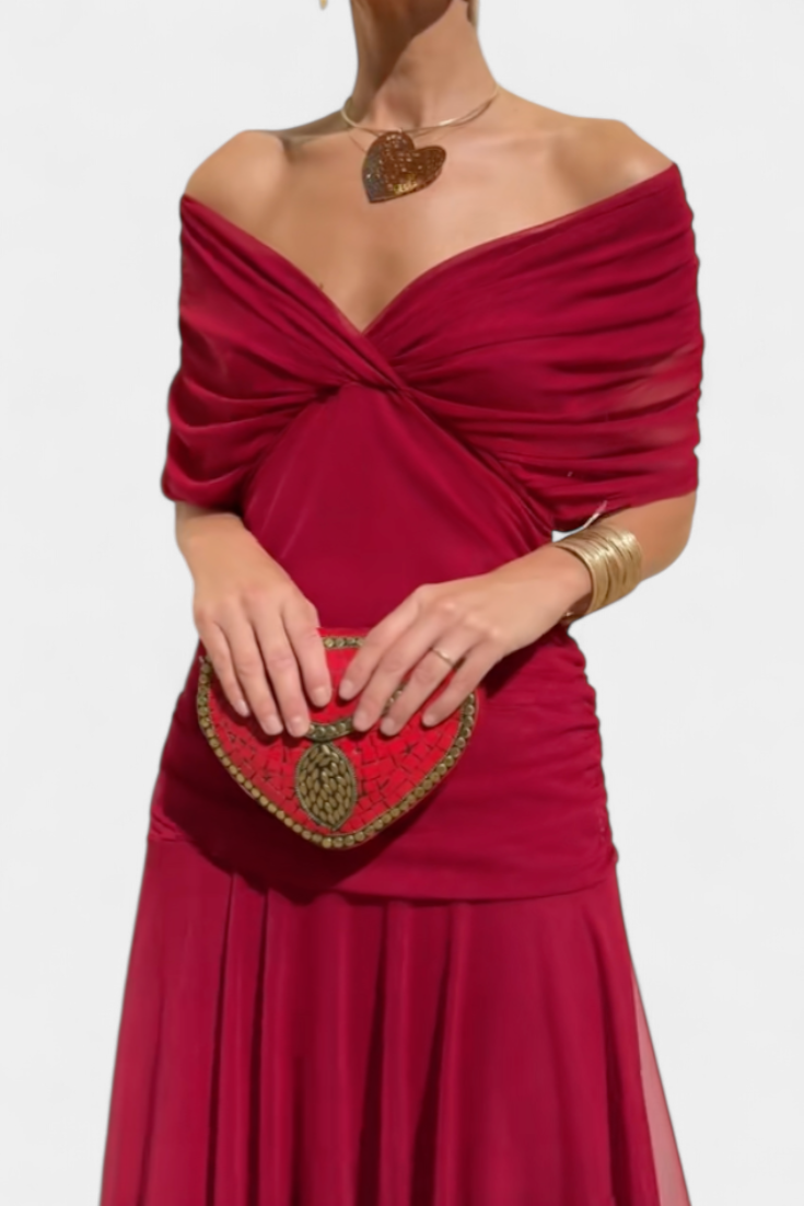 Florendra™ | Long Floral Dress V-Neck