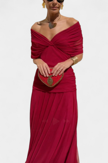 Florendra™ | Long Floral Dress V-Neck