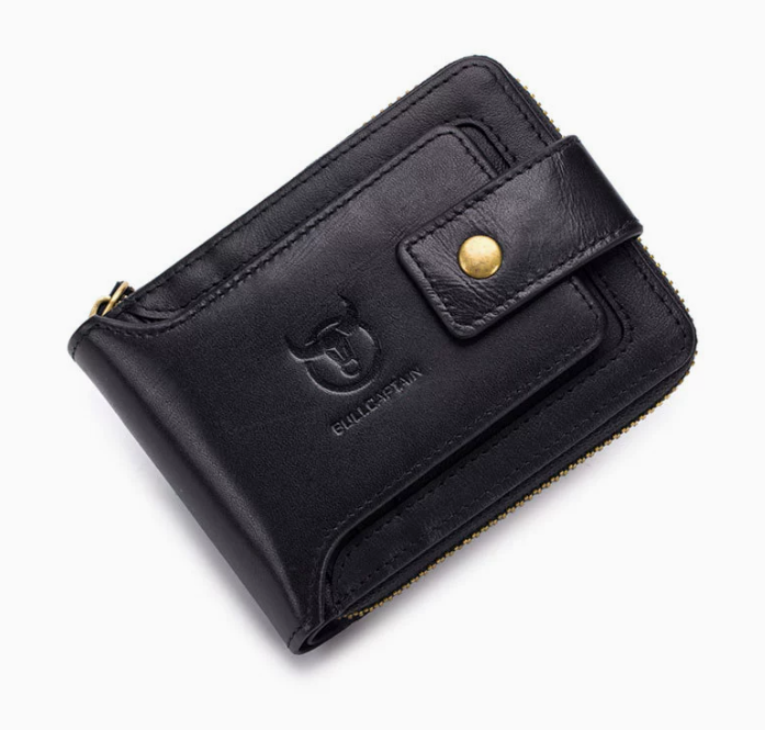 Khalid™ | Cowhide Leather Zipper Wallet