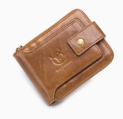 Khalid™ | Cowhide Leather Zipper Wallet