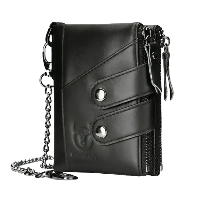 Marcus™ | Secure RFID Leather Zip Wallet