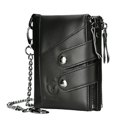 Marcus™ | Secure RFID Leather Zip Wallet