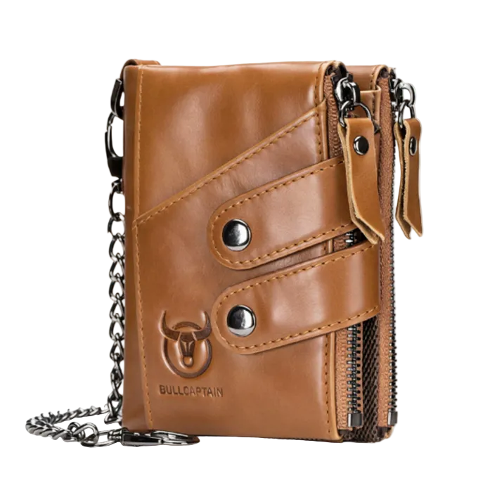 Marcus™ | Secure RFID Leather Zip Wallet