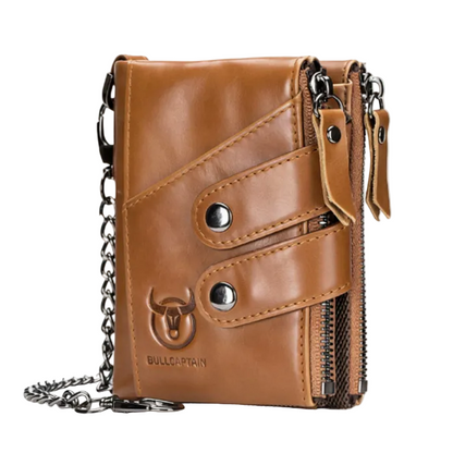 Marcus™ | Secure RFID Leather Zip Wallet