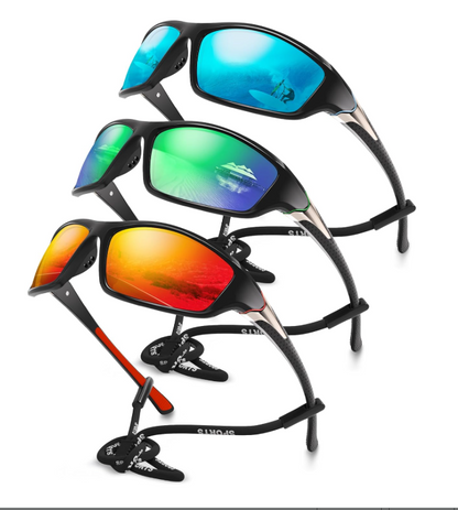David™ | Sporty Polarized Wraparound Sunglasses 3-Pack For Men With UV Protection