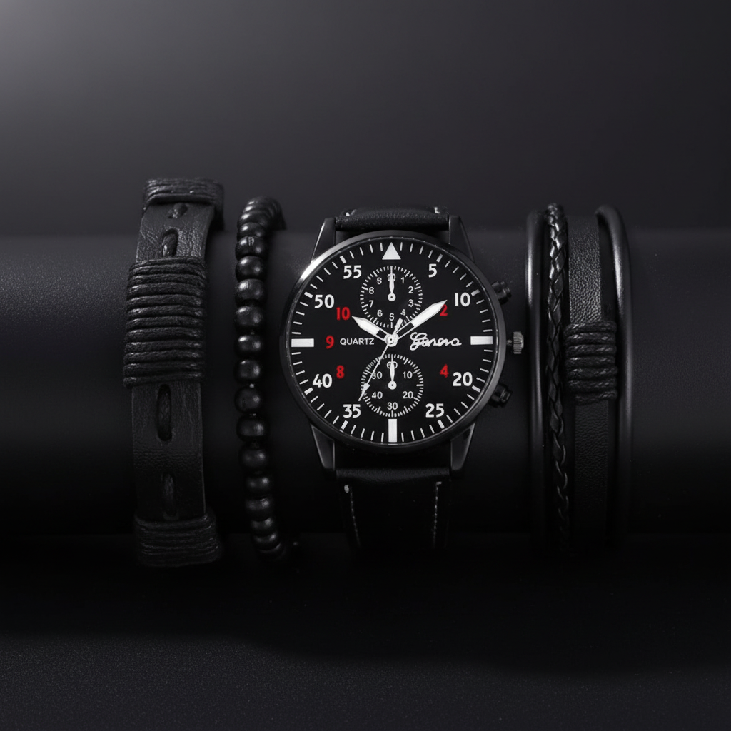 Marcel™ | 4-Piece Fashion Watch and Bracelet Set