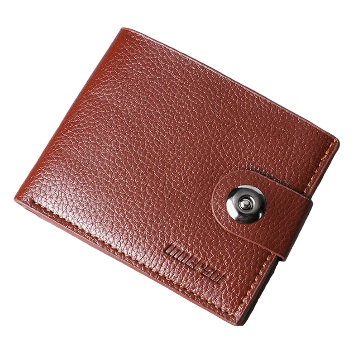 Harlan™ | Men’s Magnetic Buckle Wallet – Zipper Coin Pocket