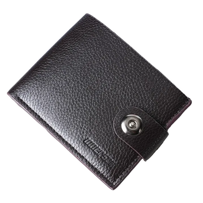 Harlan™ | Men’s Magnetic Buckle Wallet – Zipper Coin Pocket