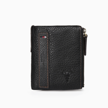 Harris™ | Handcrafted Leather Wallet With Zipper Coin Pocket