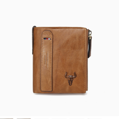 Harris™ | Handcrafted Leather Wallet With Zipper Coin Pocket