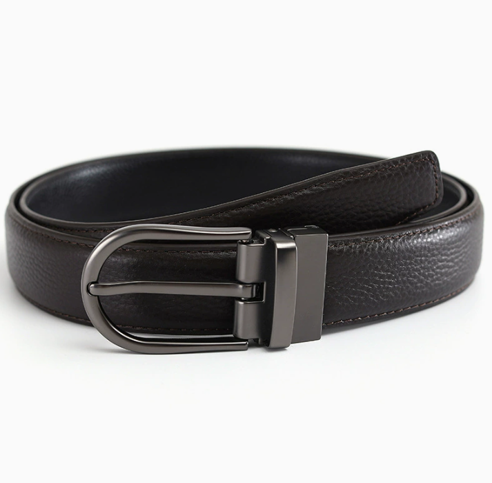 Arvid™ | Men’s Reversible Genuine Leather Belt with Rotating Pin Buckle
