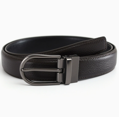 Arvid™ | Men’s Reversible Genuine Leather Belt with Rotating Pin Buckle