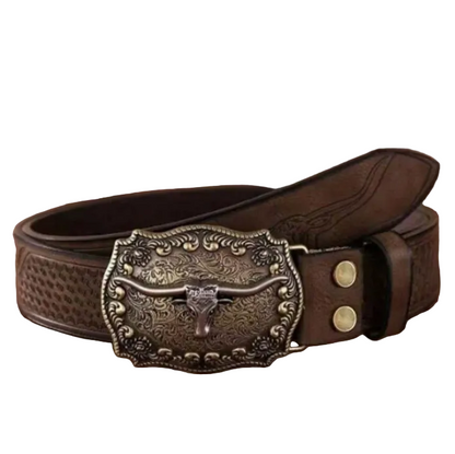 Cullen™ | Western Cowboy PU Leather Belt with Horse Buckle