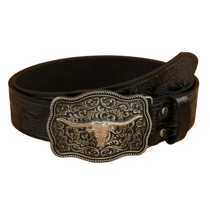 Cullen™ | Western Cowboy PU Leather Belt with Horse Buckle