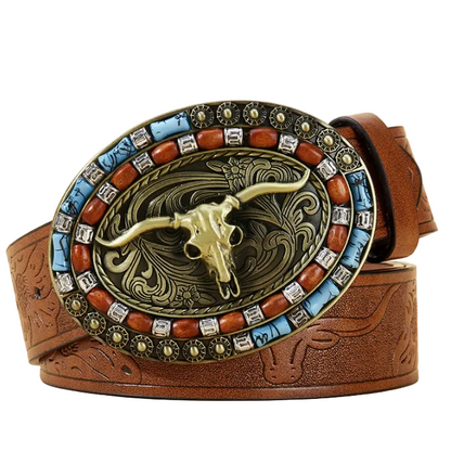 Darby™ | Men’s Retro Punk Wide Leather Belt