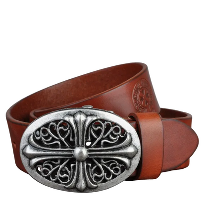 Elbert™ | Men’s Retro Cowhide Leather Belt – Korean Style Casual