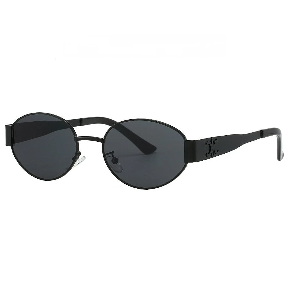 Celine - Black/Black Oval Frame Fashionable Sunglasses