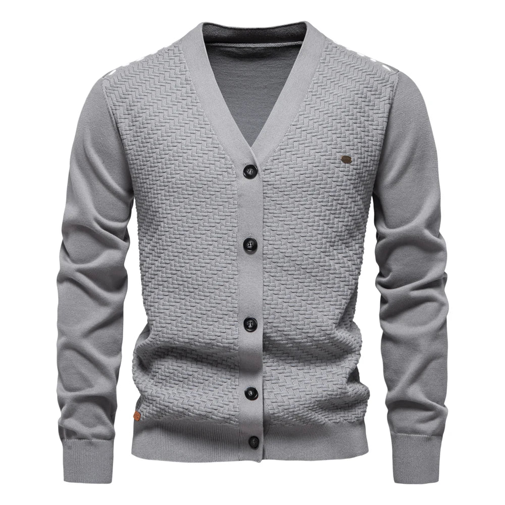 Stewart | Warm men's cardigan with V-neck
