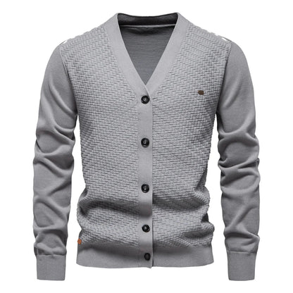 Stewart | Warm men's cardigan with V-neck