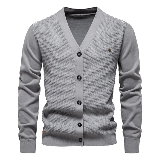 Stewart | Warm men's cardigan with V-neck