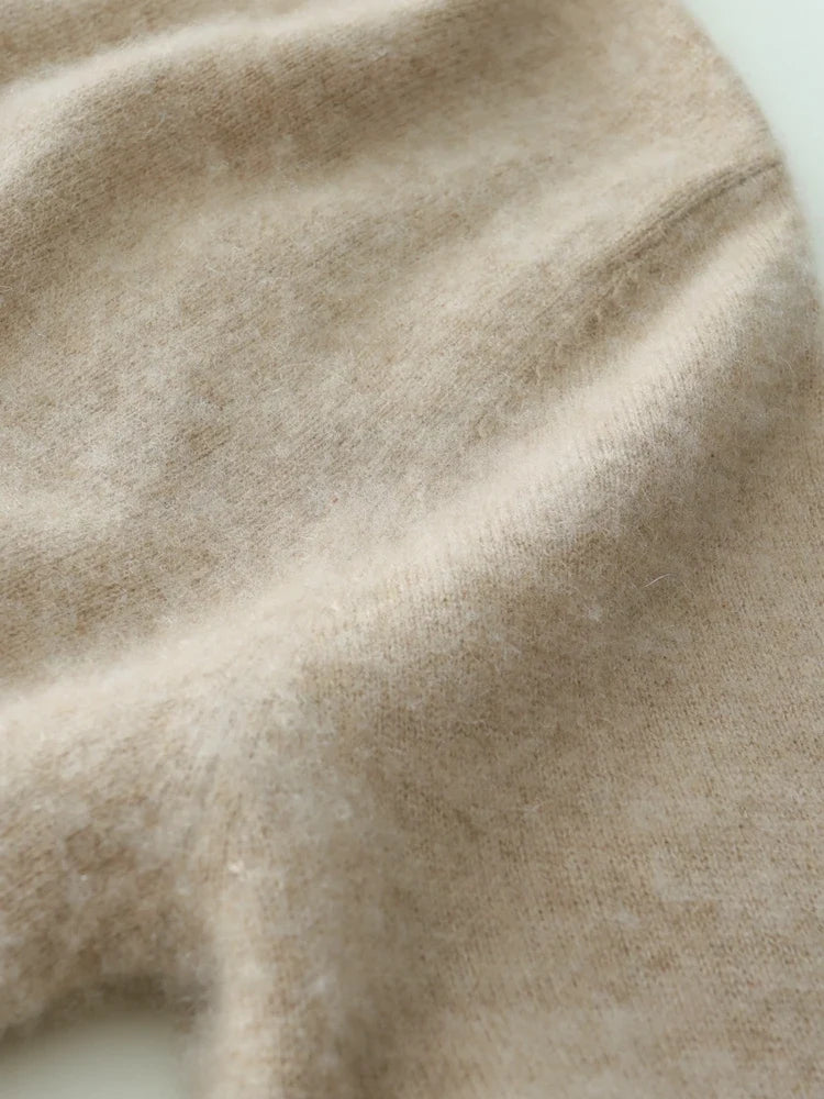 Teresa Womens Cashmere Sweater with Crossover Collar
