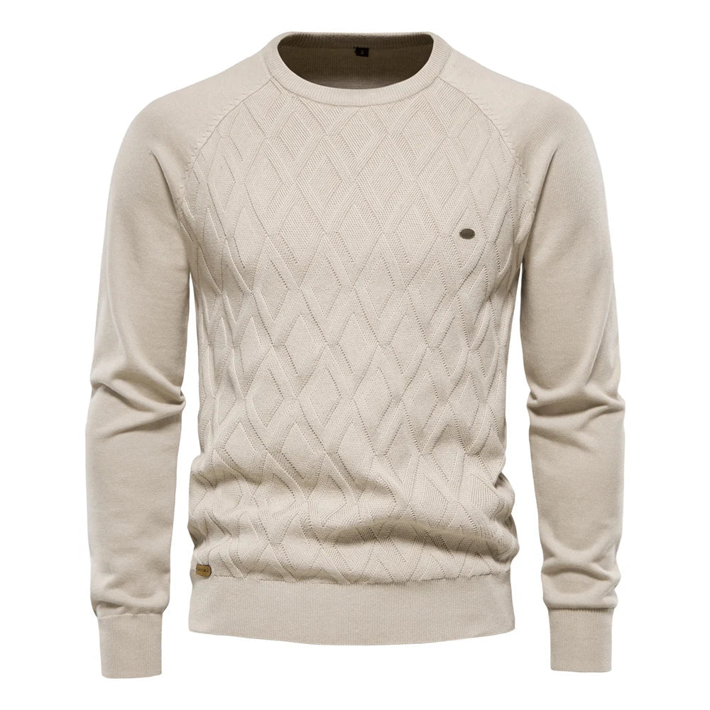 Theodore | Men's sweater with diamond pattern