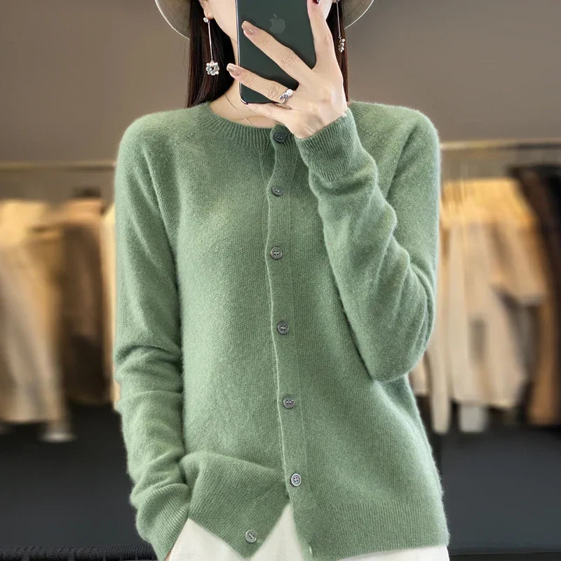Women's Buttoned Cardigan, Relaxed Silhouette | Elegant Button Details, Everyday Layer | 14 Colorways | S–2XL