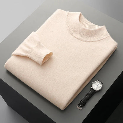Kirk - Cashmere sweater with stand-up collar