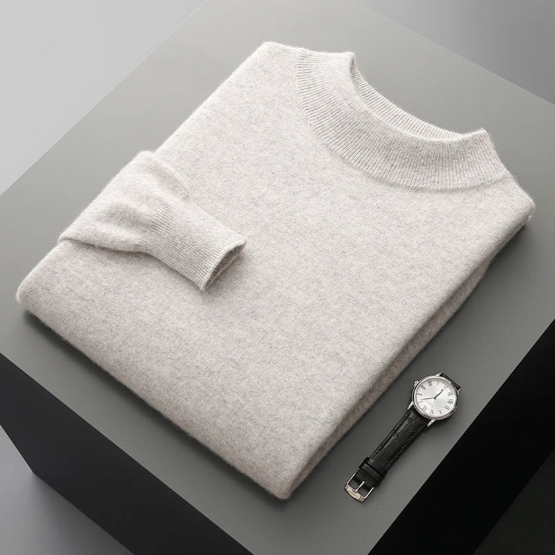 Kirk - Cashmere sweater with stand-up collar