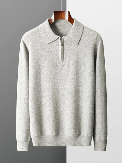 Larry - Elegant cashmere polo sweater