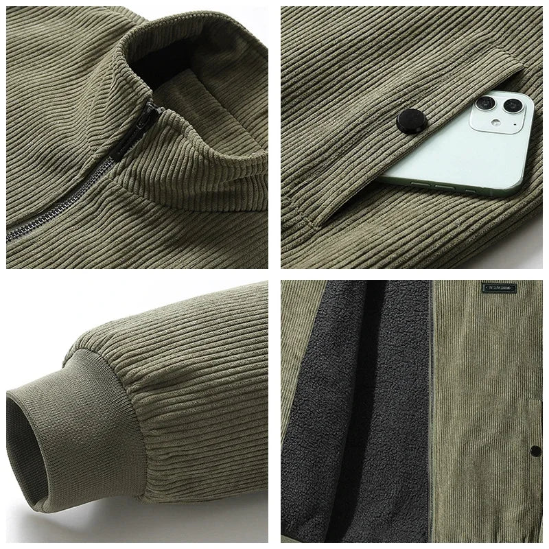 Udo | Corduroy jacket with fleece lining