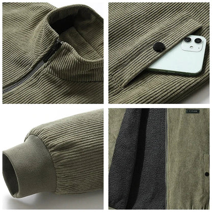 Udo | Corduroy jacket with fleece lining