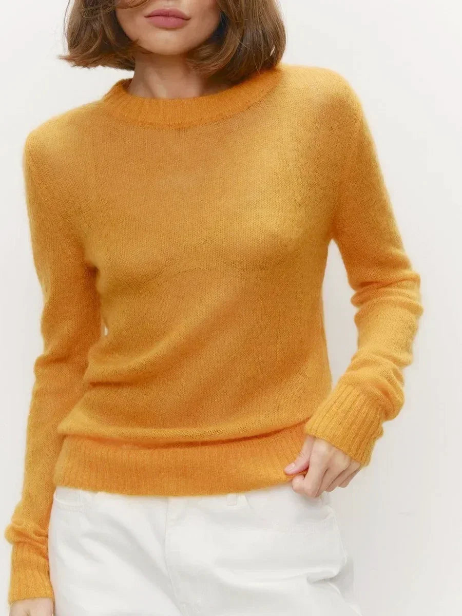 Natasha Womens Crewneck Knit Sweater