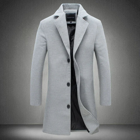 Sebastian | Herren Langer Formeller Wintermantel — Taillierter Business-Mantel in 3 Farben | Westmere