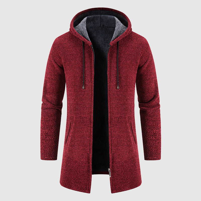 Men's Long Jacket, Poly-Cotton Blend with Plush Lining | Adjustable Drawstrings, Discreet Pockets | 5 Colorways | S–XXL