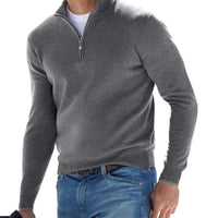 Hugo | Mens Cotton Half-Zip Sweater with Stand Collar | Fitted Cut, Adjustable Zip Opening | Gray, Khaki and More S-4XL