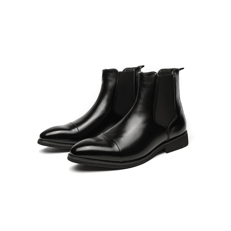Todd Mens Full-Grain Leather Chelsea Boots