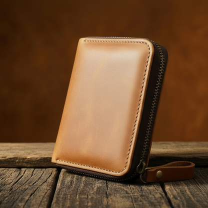 Yale™ | Genuine Leather RFID Card Holder With Coin Pocket