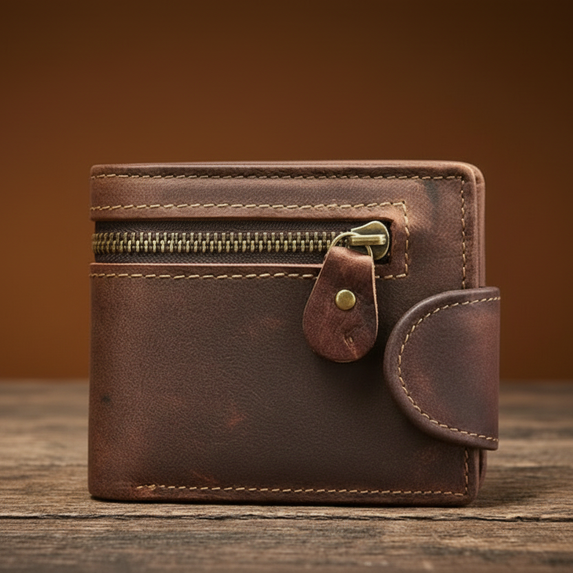 Archer™ | Crazy Horse Leather Buckle Wallet