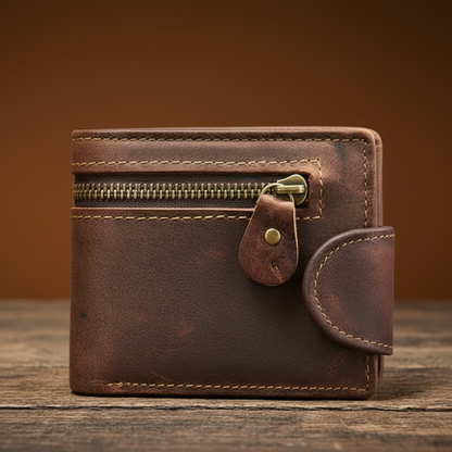 Archer™ | Crazy Horse Leather Buckle Wallet