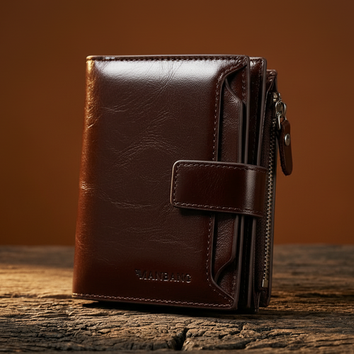 John™ | Cowhide Leather Multi-Function Card Holder Wallet