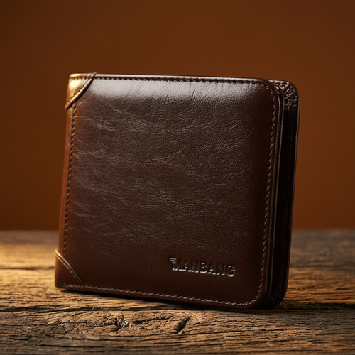 Caleb™ | RFID Cowhide Leather Short Wallet